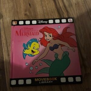 Disney The Little Mermaid Moviebook with Pink and Green Cover